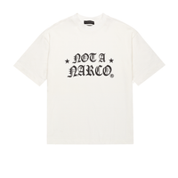 SINNERS NOT A NARCO STAR CREME CAMISETA OVERSIZED BEIGE