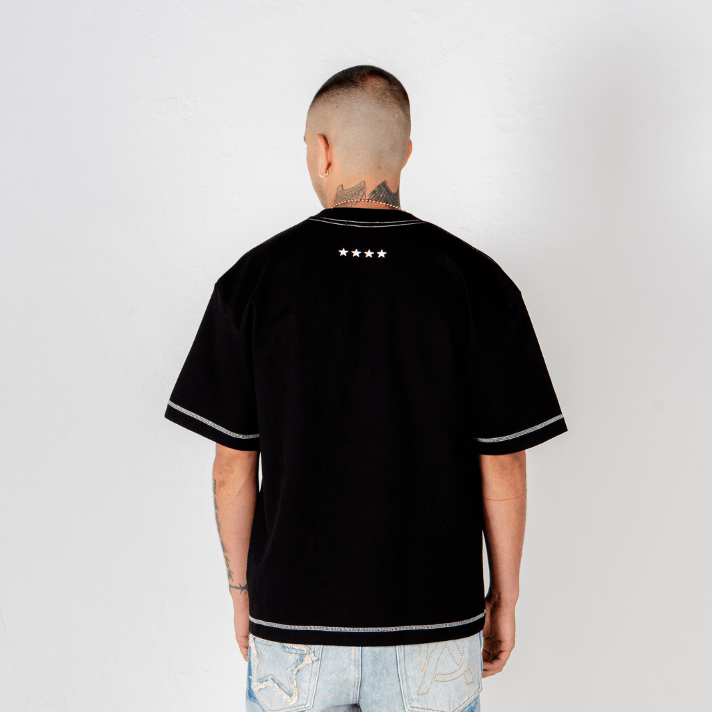 AURUM RACING STARS CAMISETA SIGNATURE RACING SEAMS NEGRA