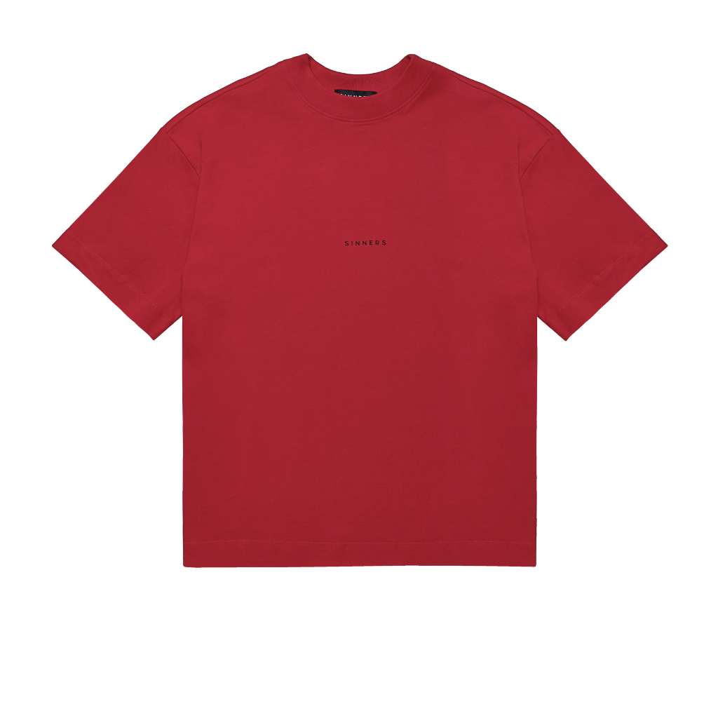 SINNERS CENTER LOGO CAMISETA BOXY ROJA
