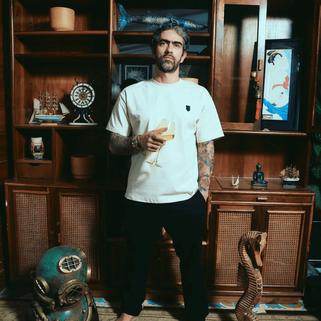 SON OF SON AN OLD FISHERMAN T-SHIRT OT-0 CAMISETA OVERSIZE BEIGE