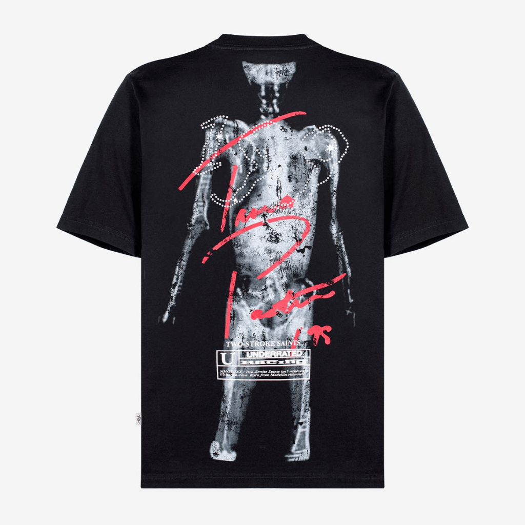 CULTUREWISE TWO STROKE SAINTS CAMISETA REGULAR TRAVIS NEGRA