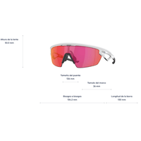 GAFAS OAKLEY SPHAERA BLANCO LENTE ROJO