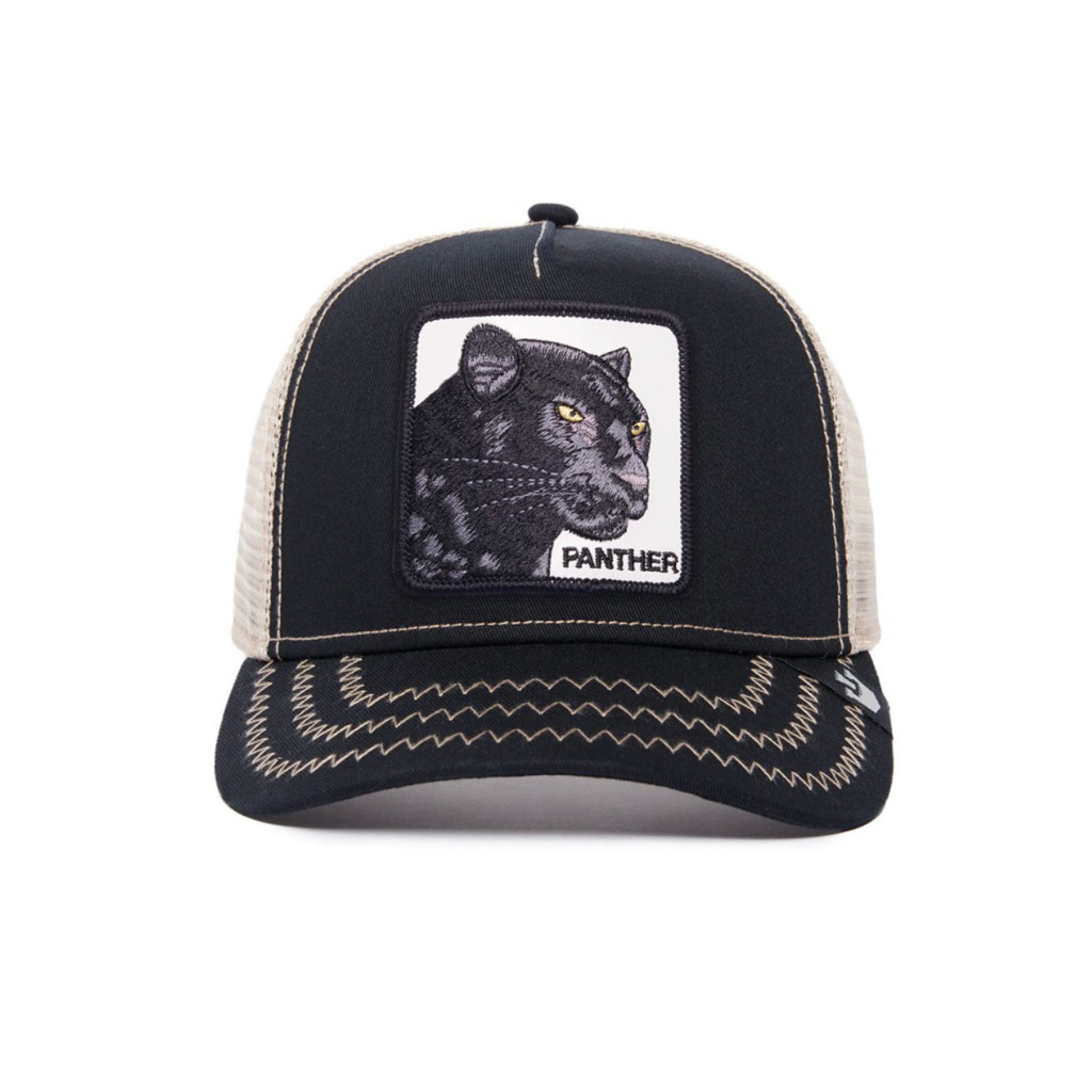GOORIN BROS PANTERA 'THE PANTHER' GORRA CAMIONERA AJUSTABLE NEGRA / BEIGE