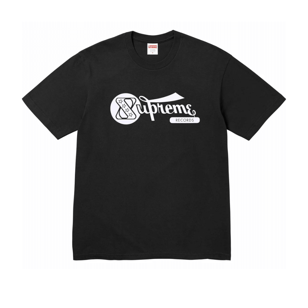 SUPREME RECORDS CAMISETA NEGRA