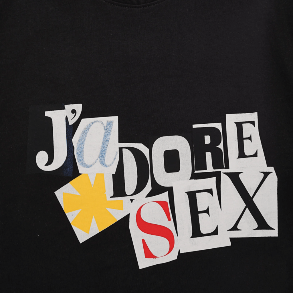 SINNERS J'ADORE SEX CAMISETA OVERSIZED NEGRA