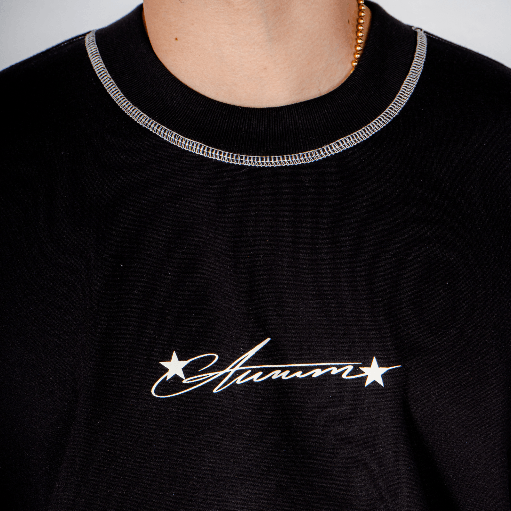 AURUM RACING STARS CAMISETA SIGNATURE RACING SEAMS NEGRA