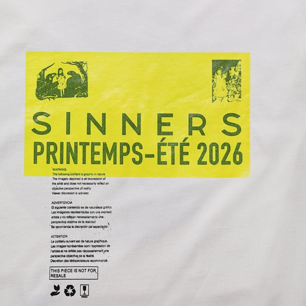 SINNERS SUGAR ABUSE PRE-CAUCION CAMISETA OVERSIZED BEIGE
