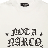 SINNERS NOT A NARCO STAR CREME CAMISETA OVERSIZED BEIGE
