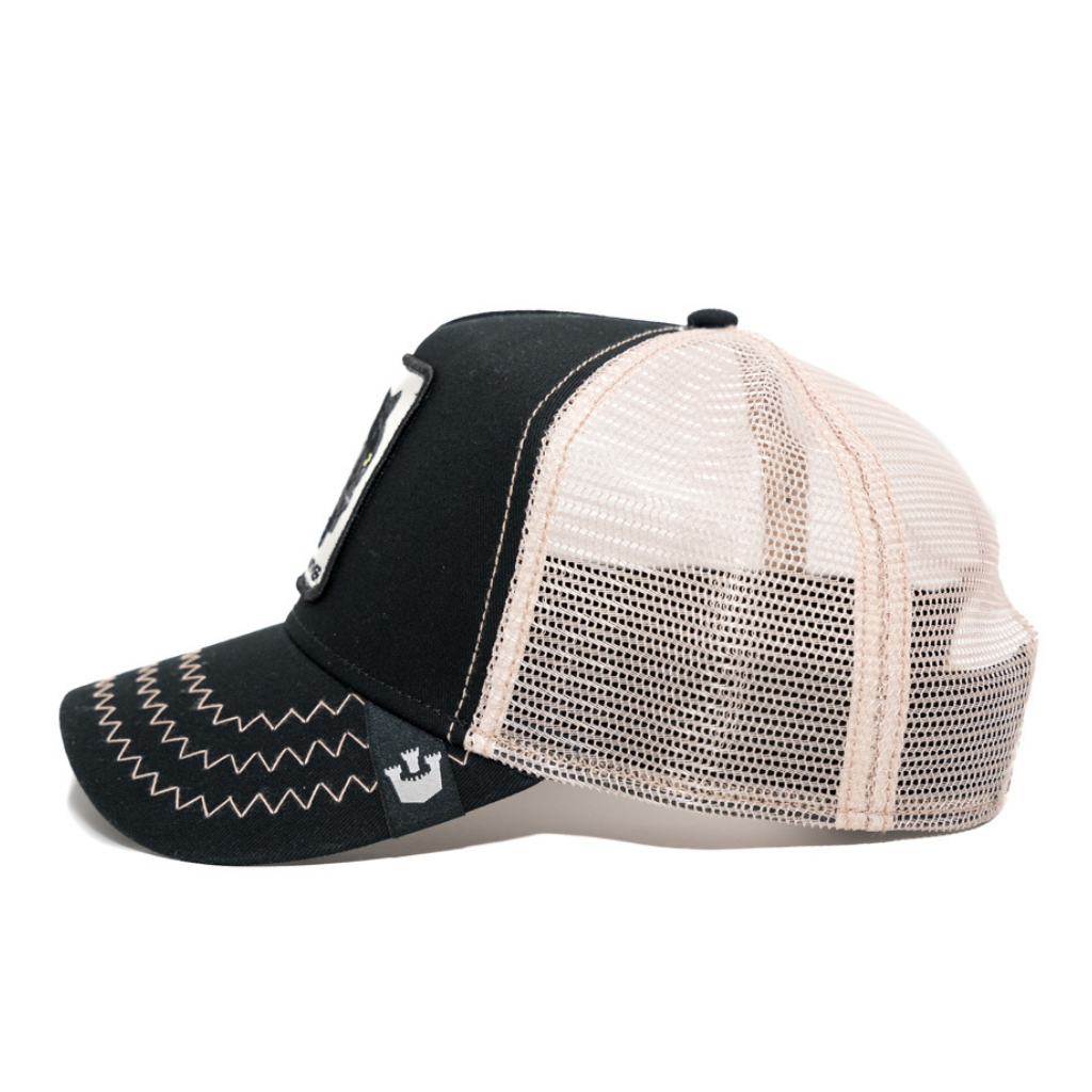 GOORIN BROS PANTERA 'THE PANTHER' GORRA CAMIONERA AJUSTABLE NEGRA / BEIGE