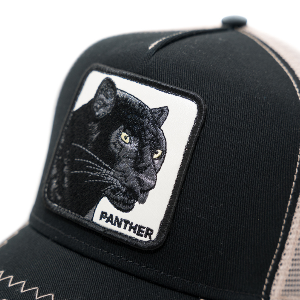 GOORIN BROS PANTERA 'THE PANTHER' GORRA CAMIONERA AJUSTABLE NEGRA / BEIGE