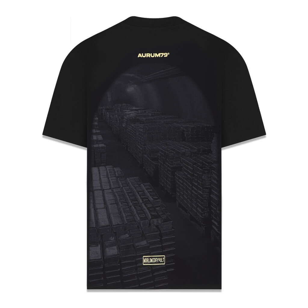 AURUM GEMS & STONES GOLD VAULT CAMISETA OVERSIZED NEGRA