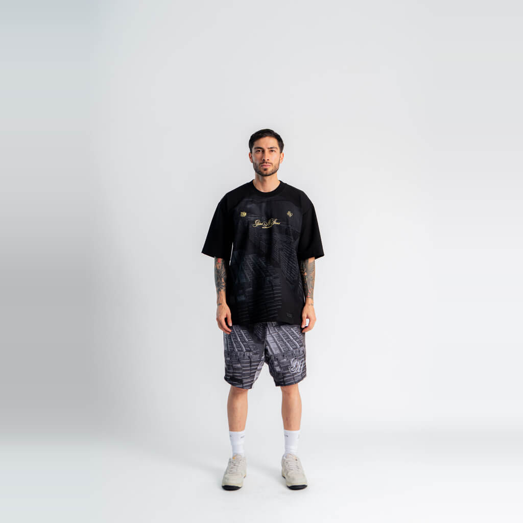 AURUM GEMS & STONES GOLD VAULT CAMISETA OVERSIZED NEGRA