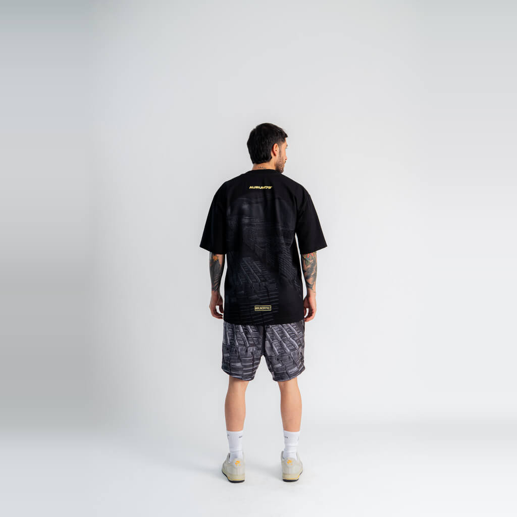 AURUM GEMS & STONES GOLD VAULT CAMISETA OVERSIZED NEGRA