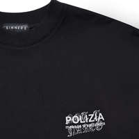 SINNERS POLIZIA CAMISETA OVERSIZED NEGRA