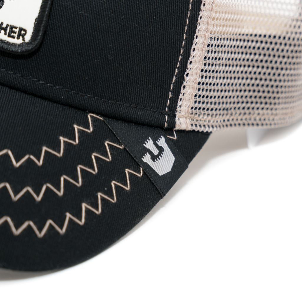 GOORIN BROS PANTERA 'THE PANTHER' GORRA CAMIONERA AJUSTABLE NEGRA / BEIGE