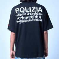 SINNERS POLIZIA CAMISETA OVERSIZED NEGRA
