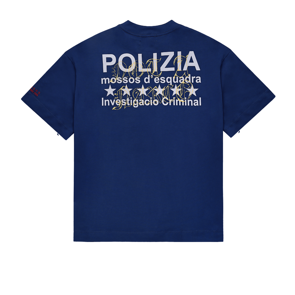 SINNERS POLIZIA CAMISETA OVERSIZED AZUL