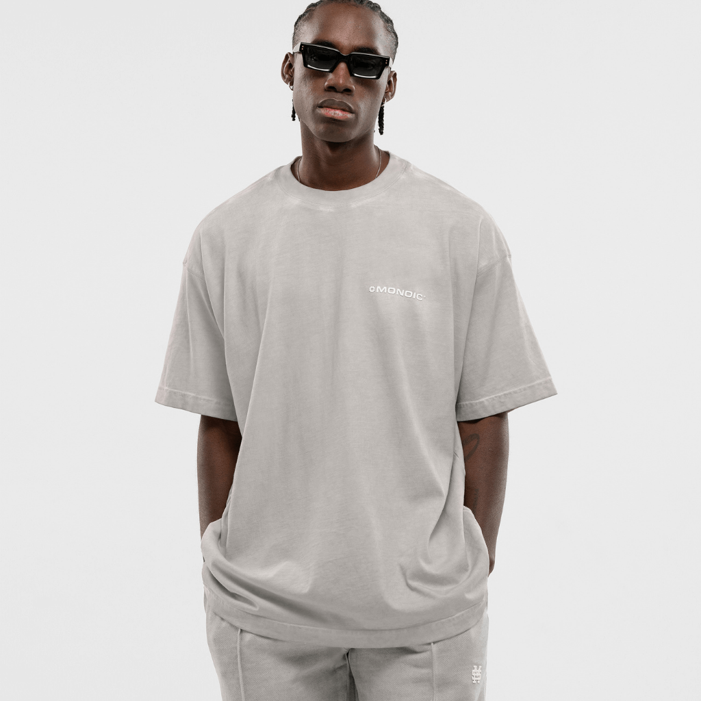 MONOIC TIMELESS V2 CAMISETA  OVERSIZED GRIS DESGASTADO