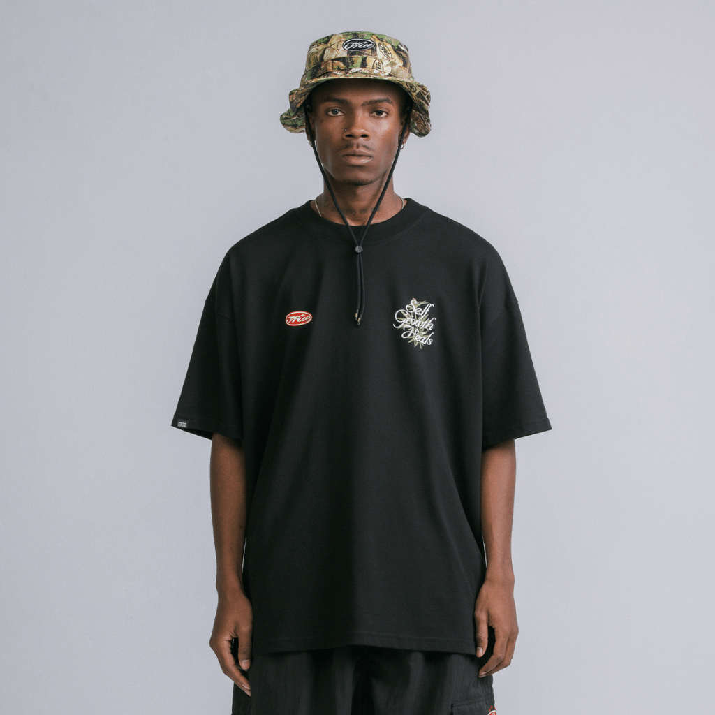 TRUE 420 SELF GROWTH CAMISETA OVERSIZE NEGRA