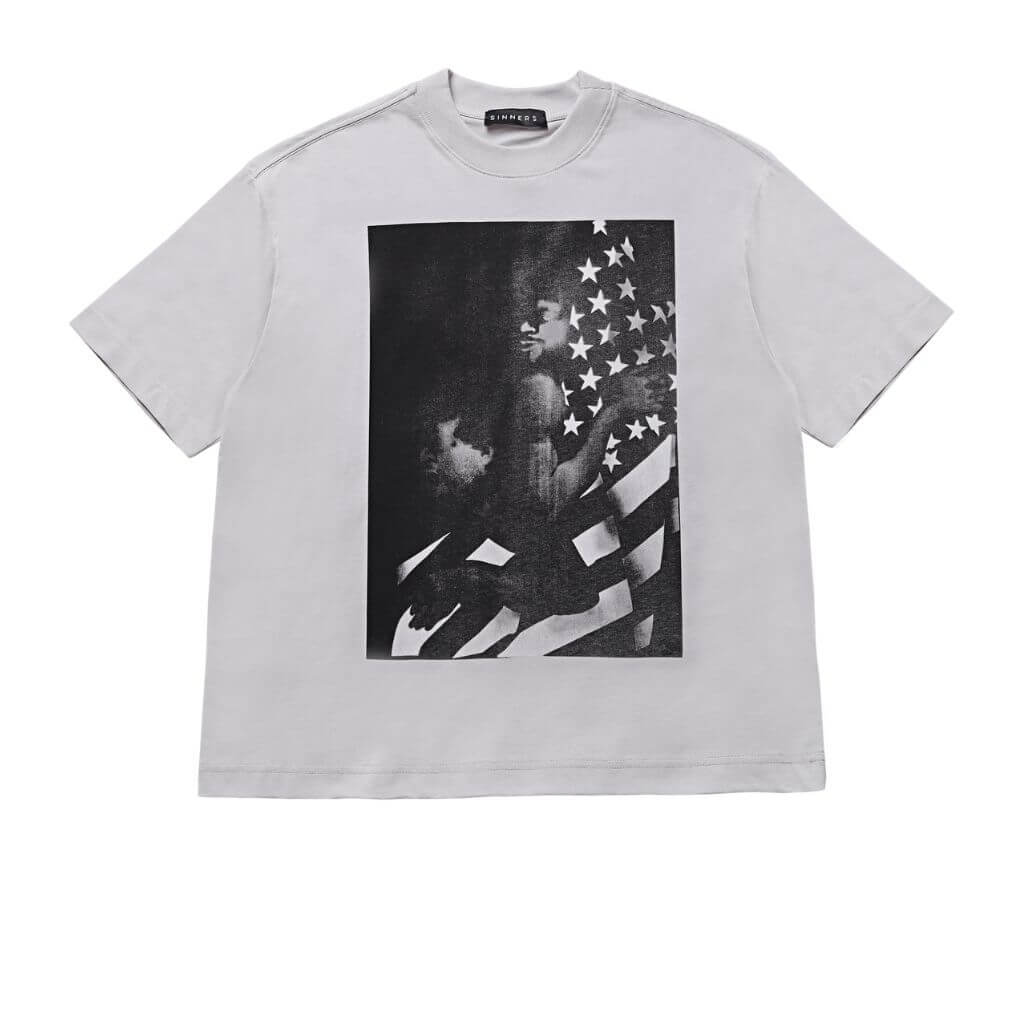 SINNERS SUGAR ABUSE I <3 AMERICA CAMISETA OVERSIZED GRIS