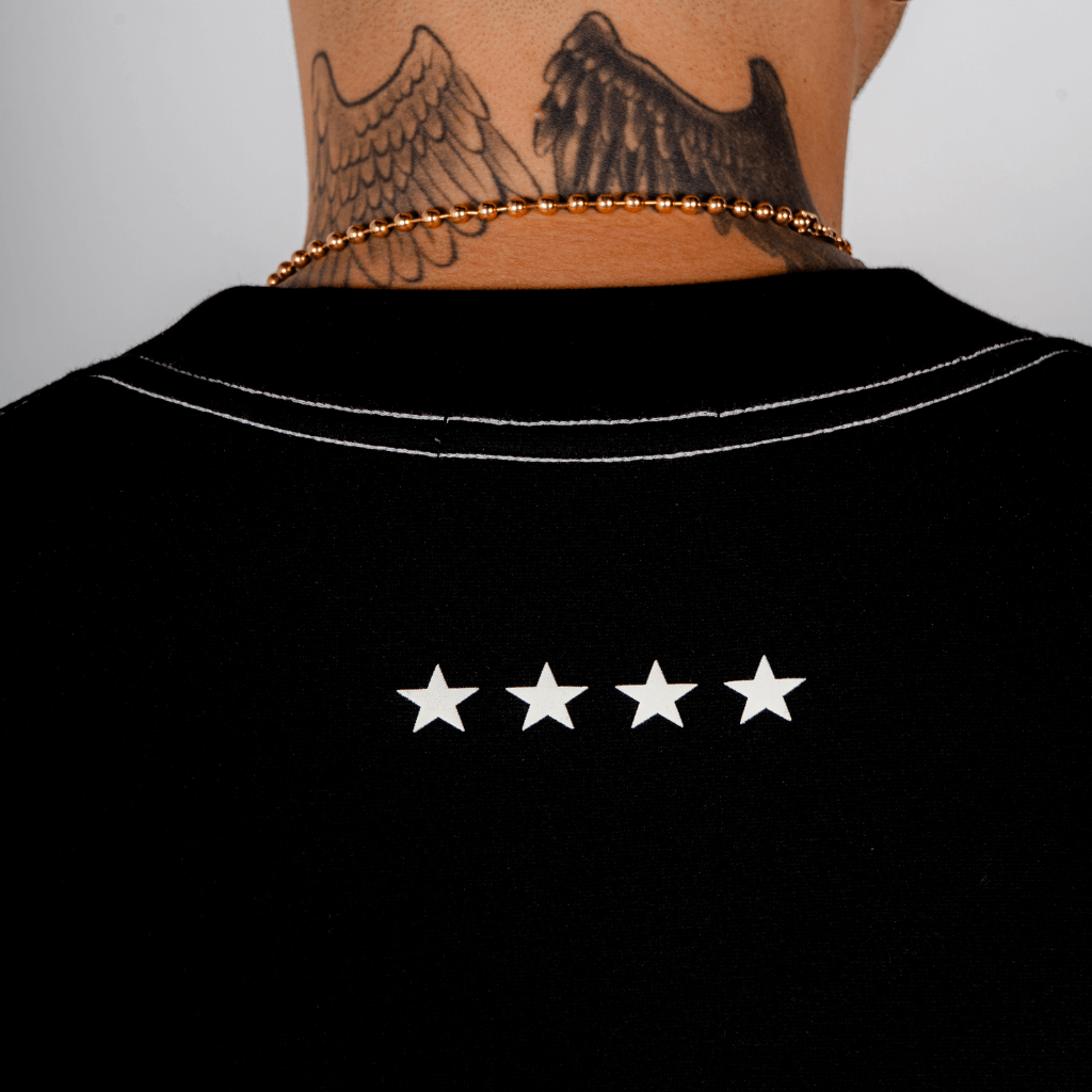 AURUM RACING STARS CAMISETA SIGNATURE RACING SEAMS NEGRA