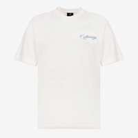 CULTURE WISE KONBINI CAMISETA BLANCA CRURSIVE LOGO CLASSIC AZUL