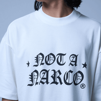 SINNERS NOT A NARCO STAR CREME CAMISETA OVERSIZED BEIGE