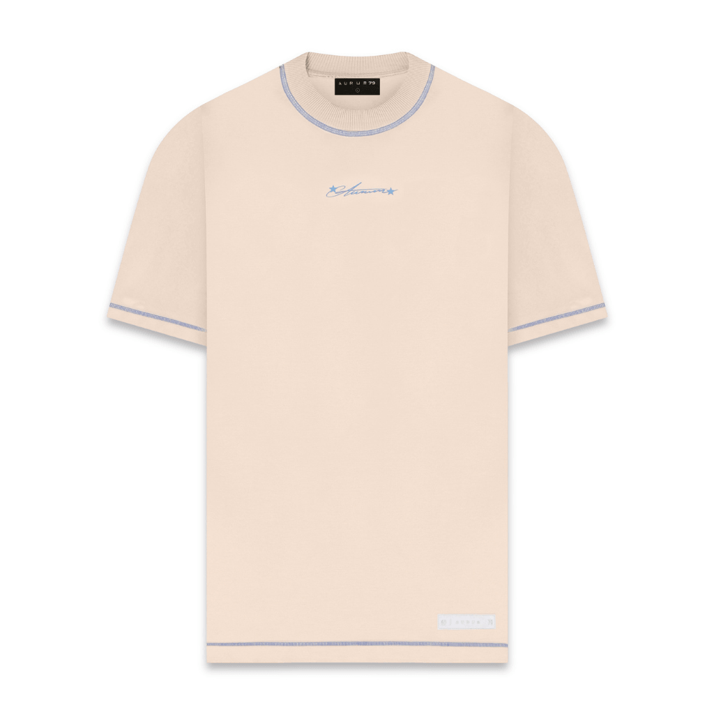AURUM RACING STARS CAMISETA SIGNATURE BLUE SEAMS BEIGE