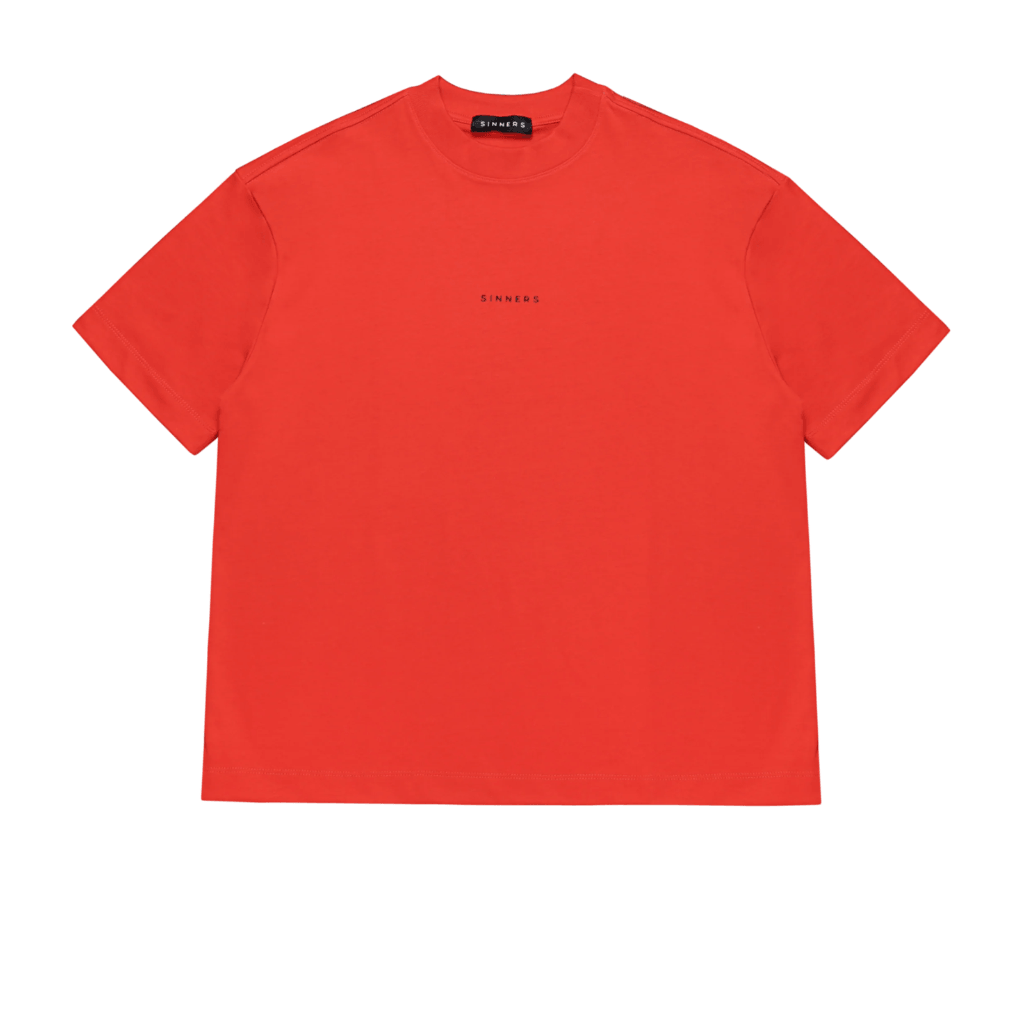 SINNERS FW25 SINNERS FW25 LOGO CAMISETA OVERSIZE NARANJA