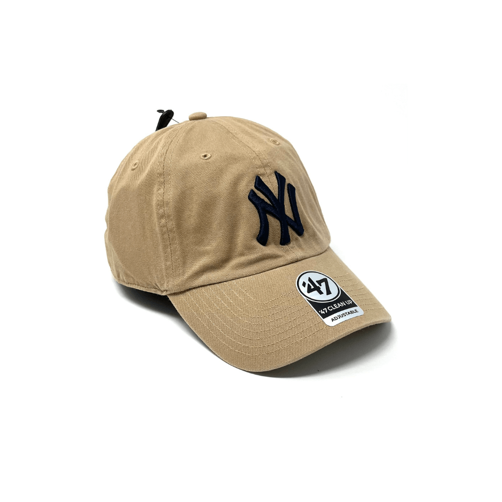 ´47 CLEAN UP MLB NY YANKEES GORRA AJUSTABLE BEIGE LOGO NEGRO