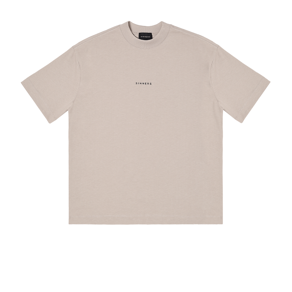 SINNERS LOGO CAMISETA OVERSIZE BEIGE