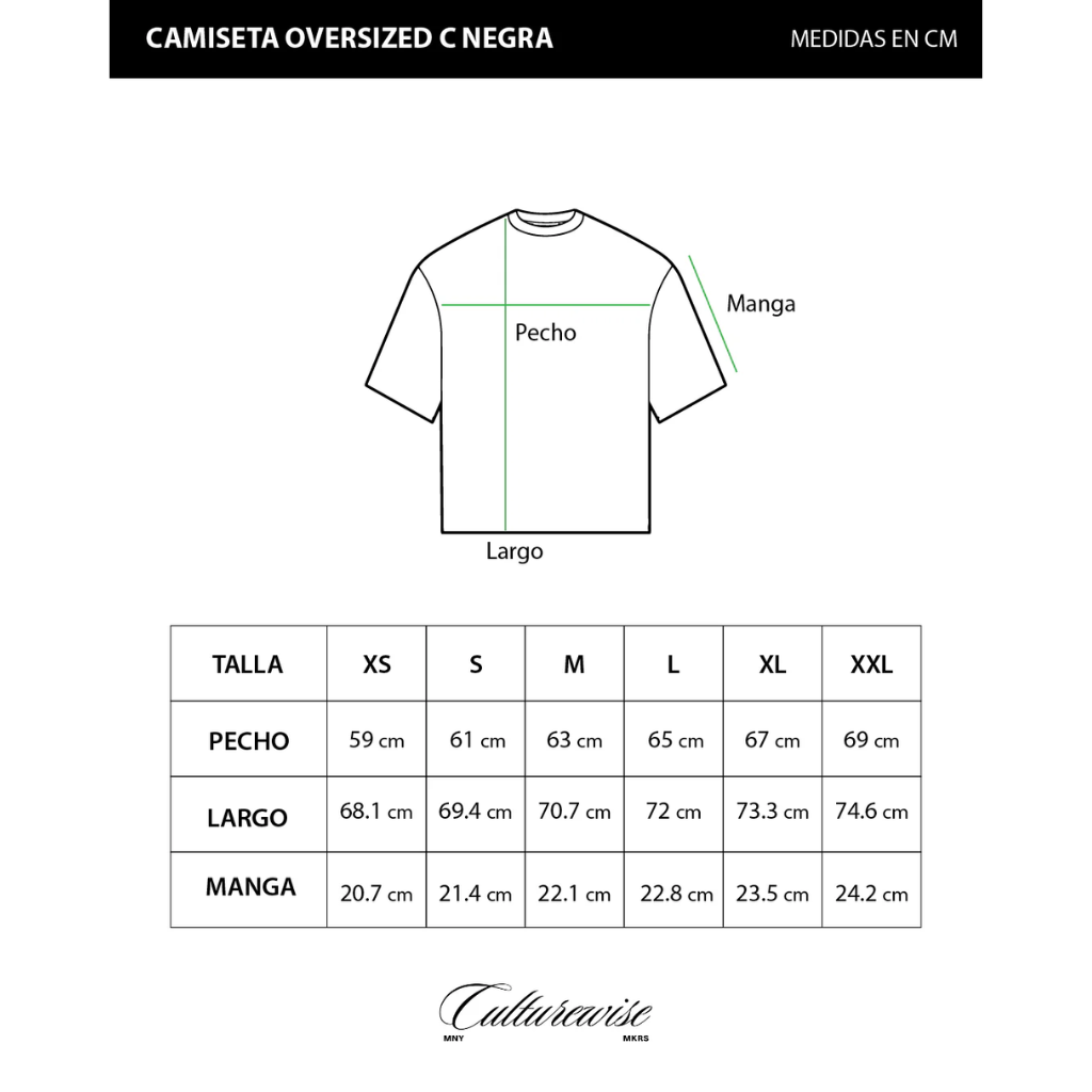 CULTUREWISE MNY COREWISE C CAMISETA OVERSIZE NEGRO