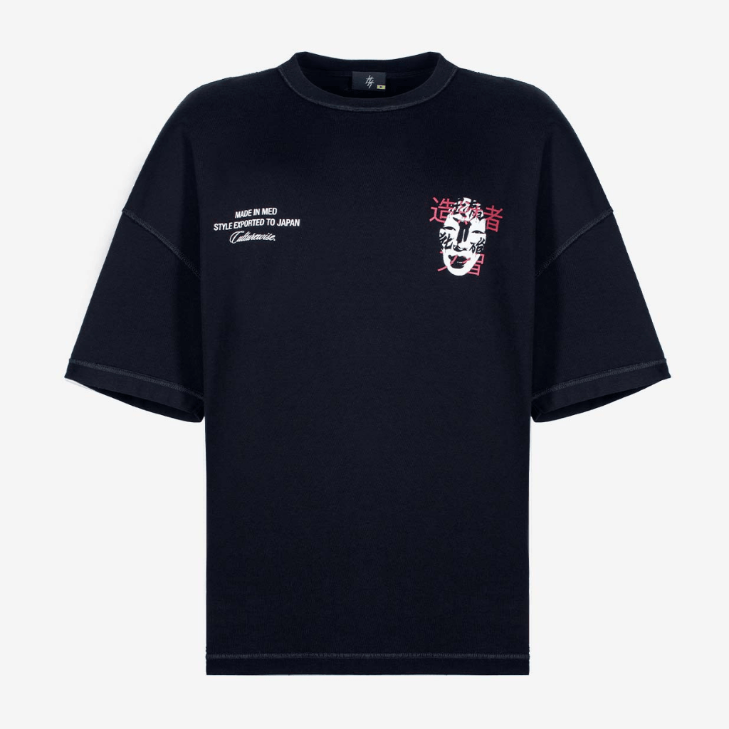CULTURE WISE KONBINI CAMISETA NEGRA JAPAN MASK