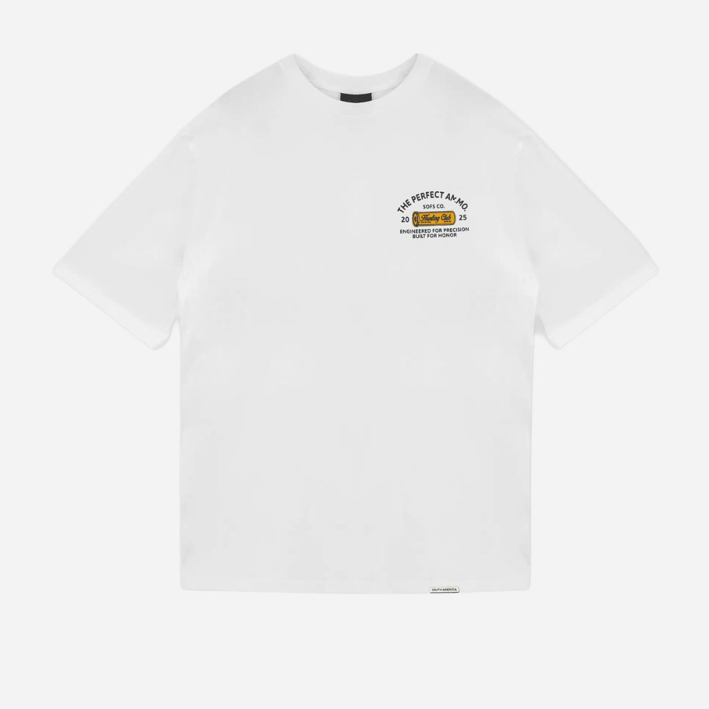 SON OF SON DALLAS TEXAS BLACK FLAG HUNTING CLUB CAMISETA OVERSIZED BLANCA