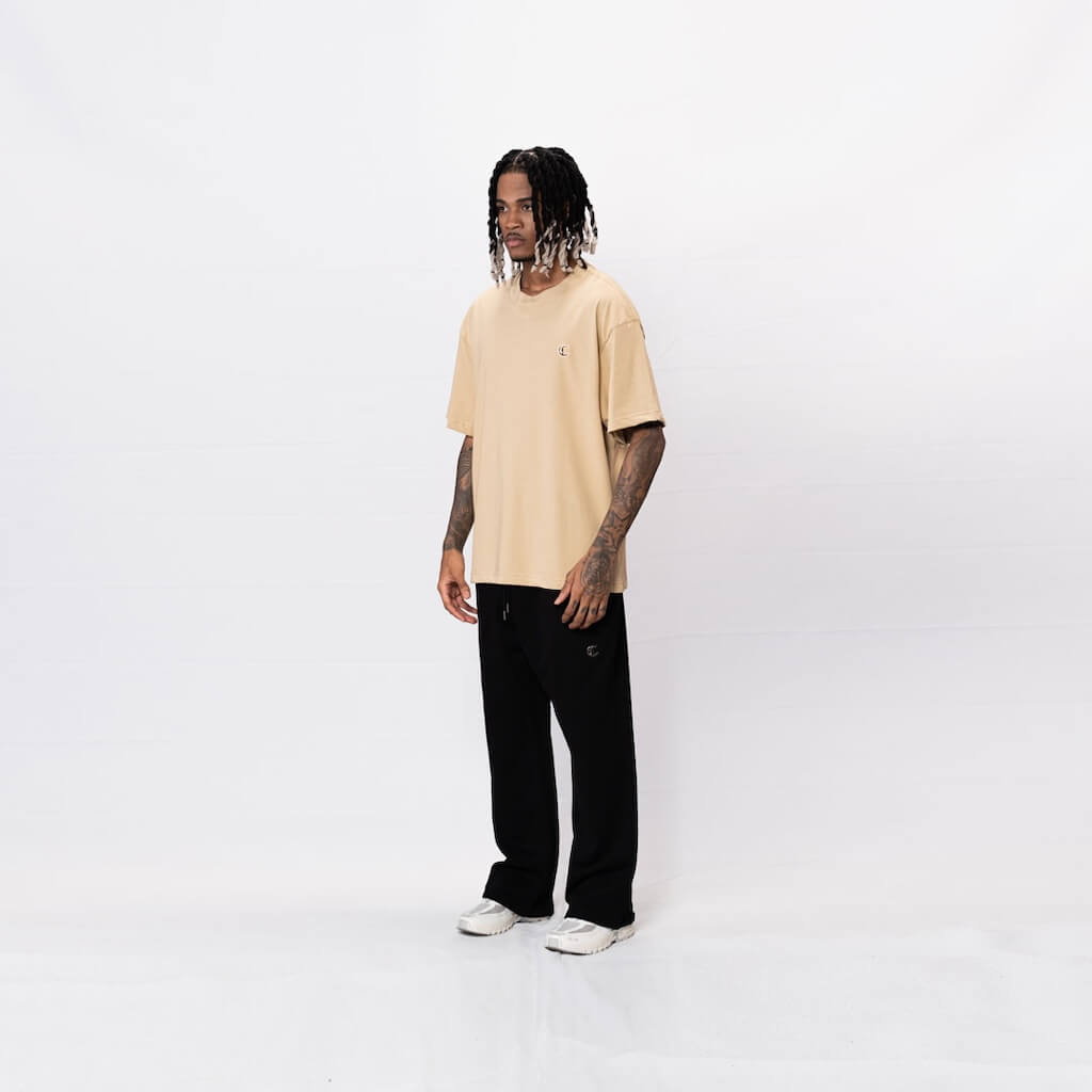 CREEP BRAND CAMISETA OVERSIZE BASICA PLACA BEIGE