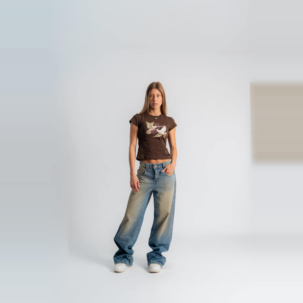 AURUM GEMS SLIM BABY TEE CAFE