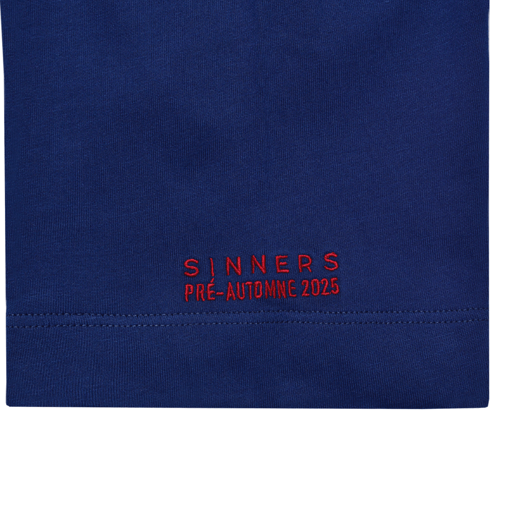 SINNERS POLIZIA CAMISETA OVERSIZED AZUL