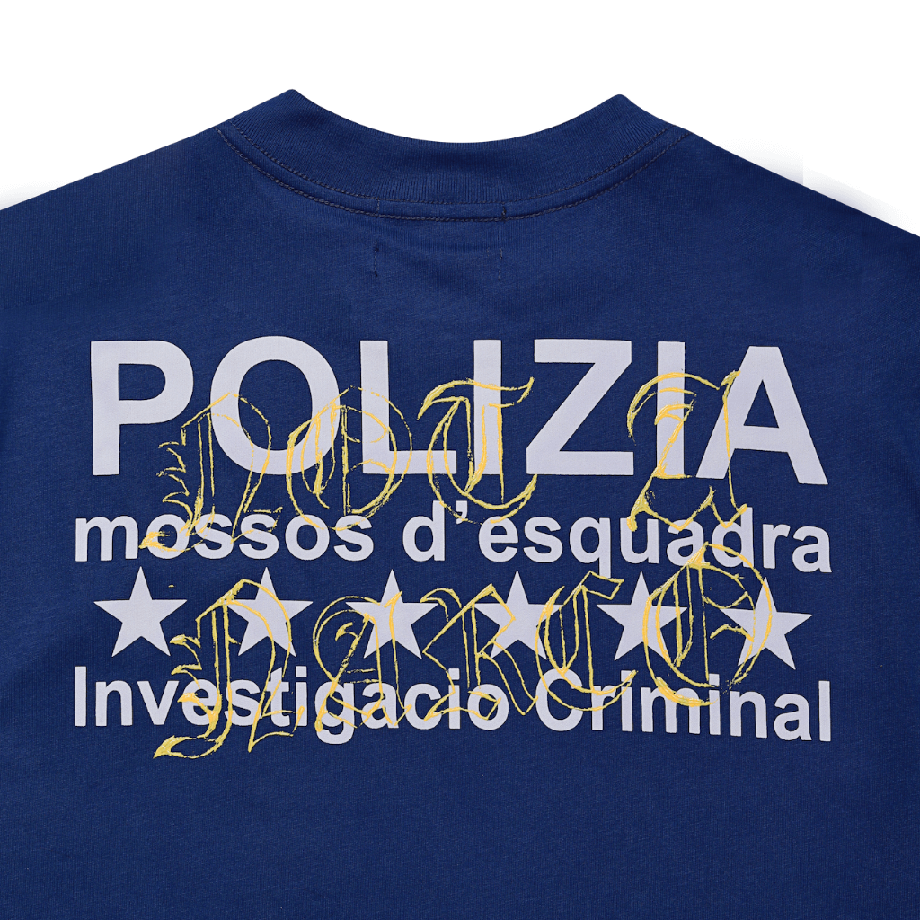 SINNERS POLIZIA CAMISETA OVERSIZED AZUL