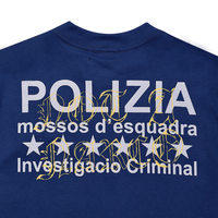 SINNERS POLIZIA CAMISETA OVERSIZED AZUL