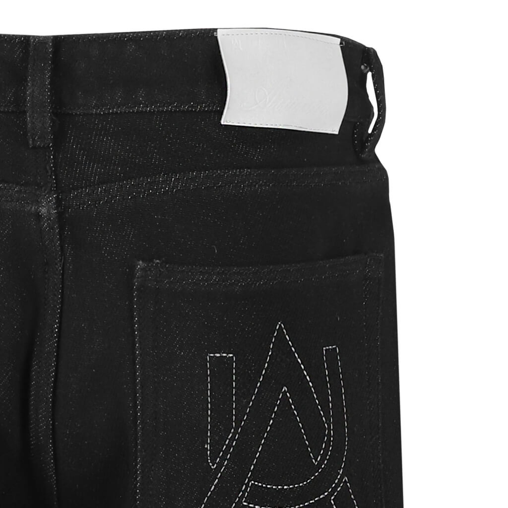 AURUM GEMS & STONES BLACK GEMS FLARED JEANS NEGROS