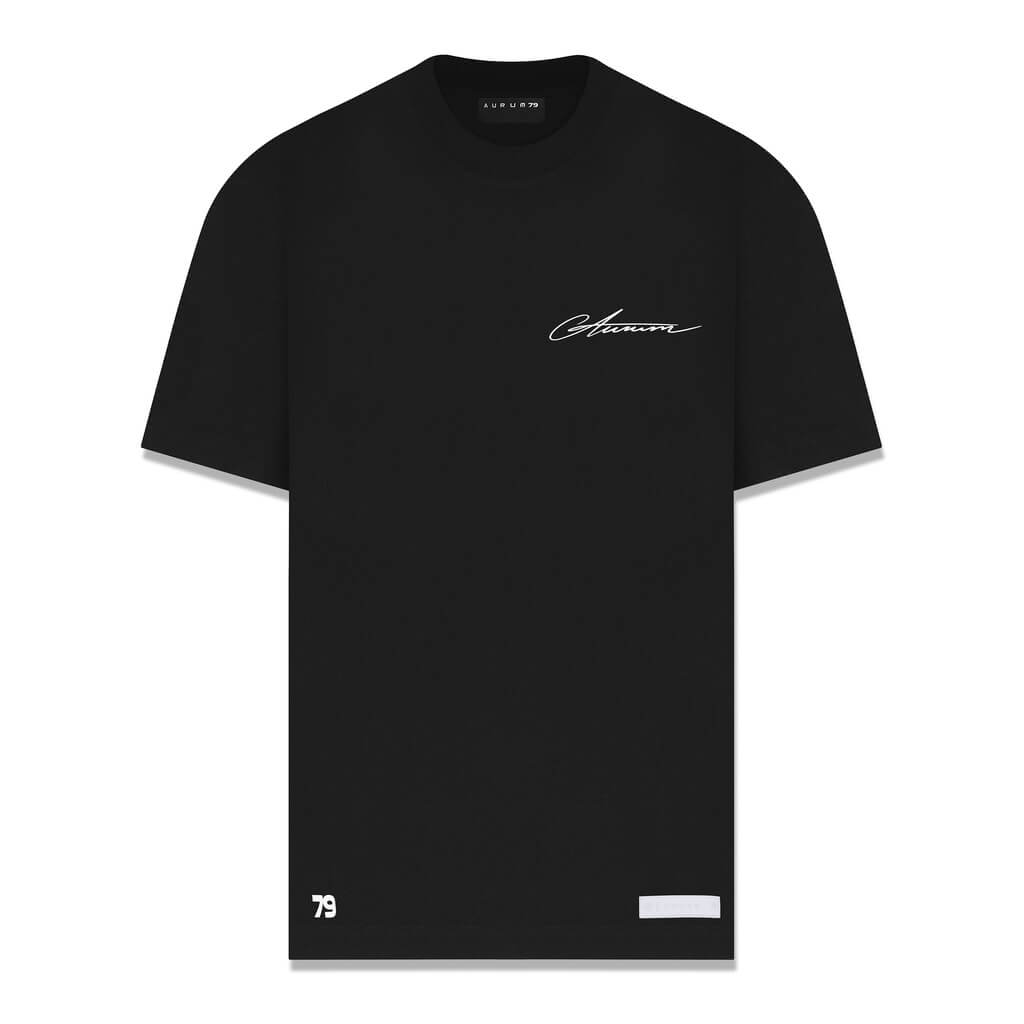 AURUM GEMS & STONES AURUM BLACK LINE CAMISETA OVERSIZED NEGRA