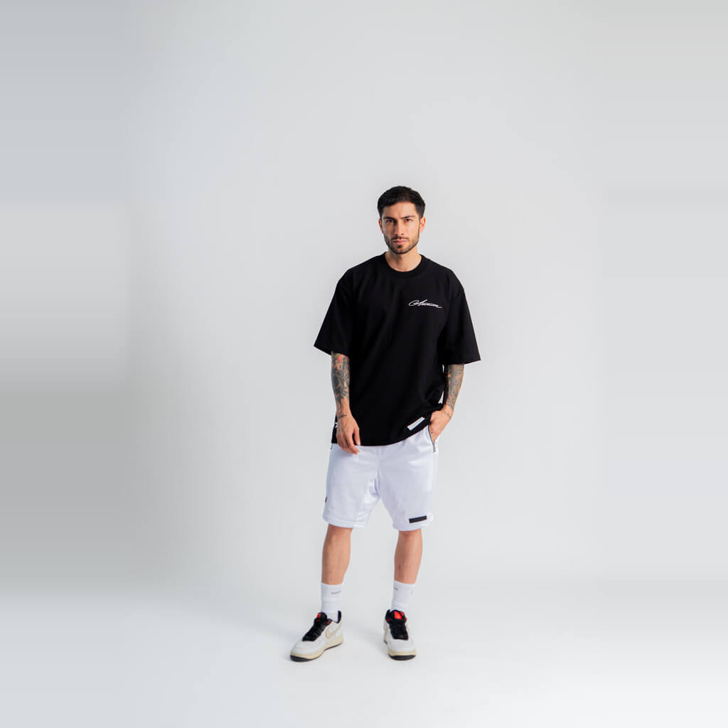 AURUM GEMS & STONES AURUM BLACK LINE CAMISETA OVERSIZED NEGRA