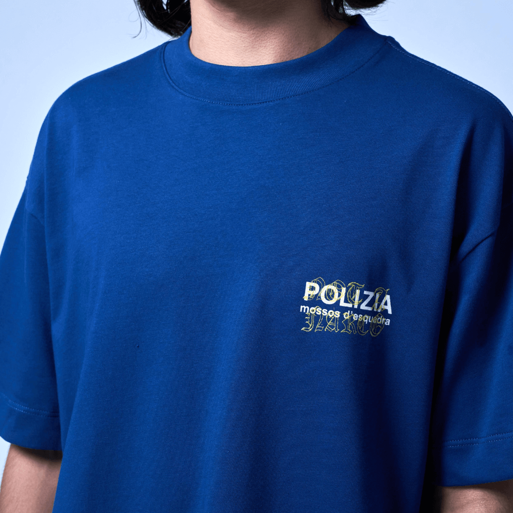 SINNERS POLIZIA CAMISETA OVERSIZED AZUL