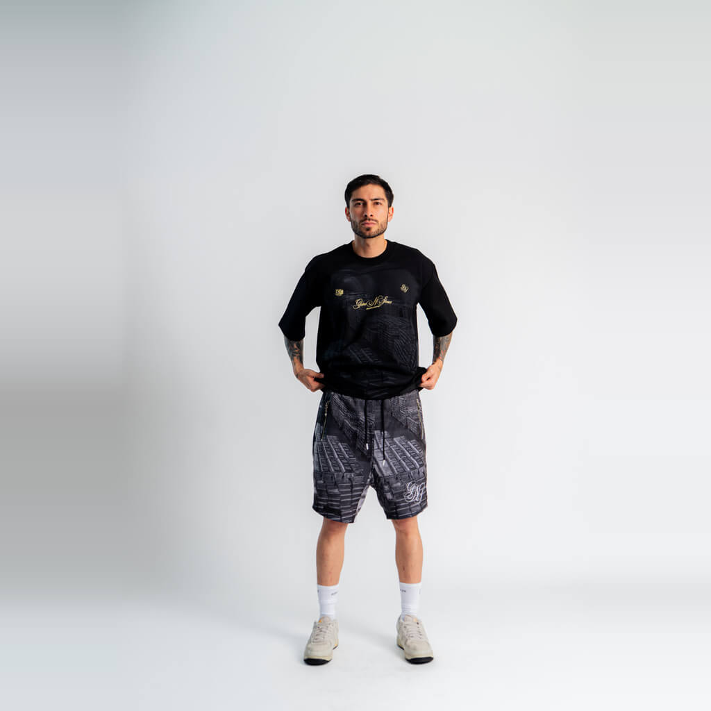 AURUM GEMS & STONES GOLD VAULT SHORTS NEGROS