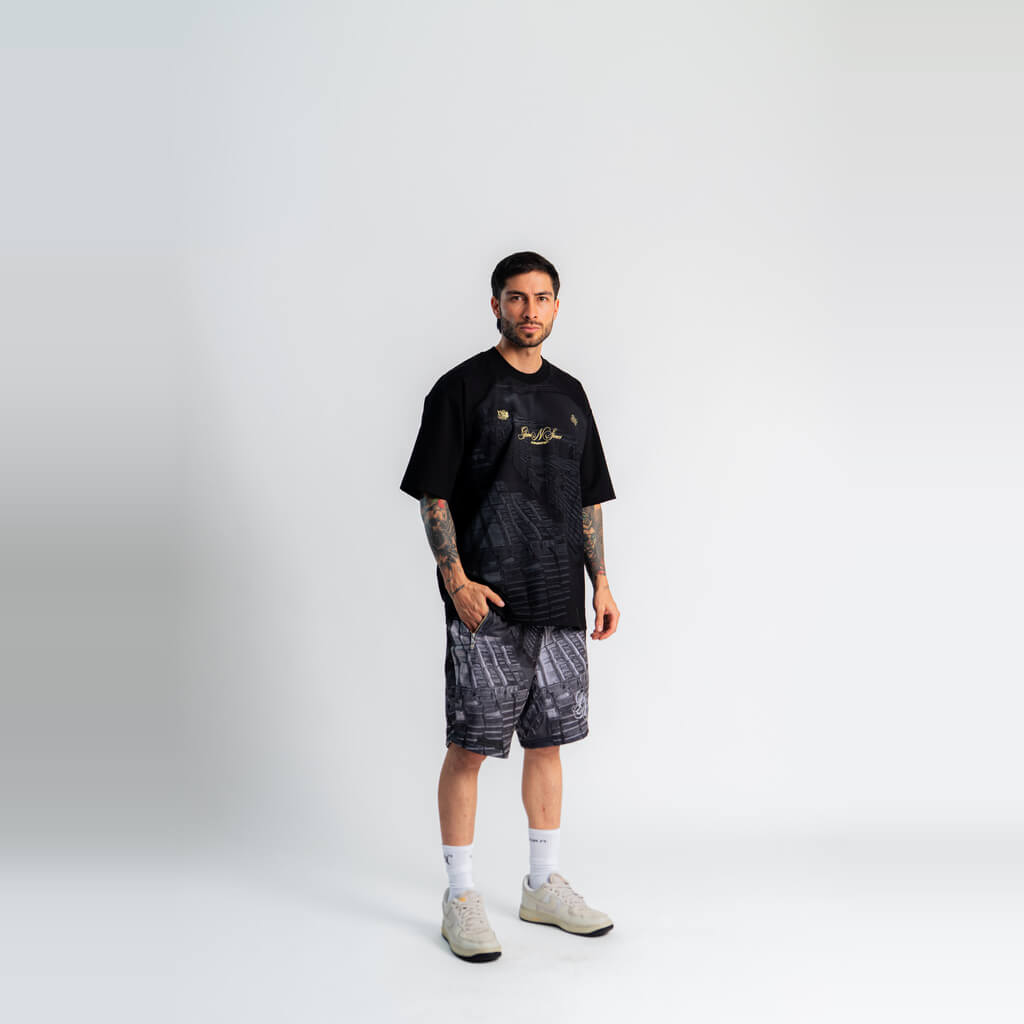 AURUM GEMS & STONES GOLD VAULT SHORTS NEGROS