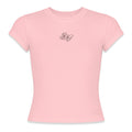 AURUM GEMS PINK G&S SLIM BABY TEE-ROSA