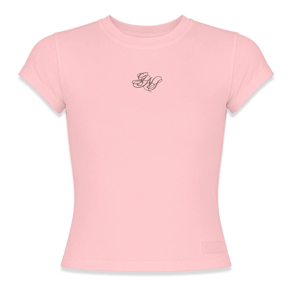 AURUM GEMS PINK G&S SLIM BABY TEE-ROSA