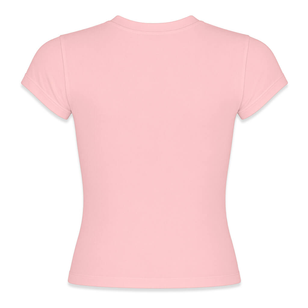 AURUM GEMS PINK G&S SLIM BABY TEE-ROSA