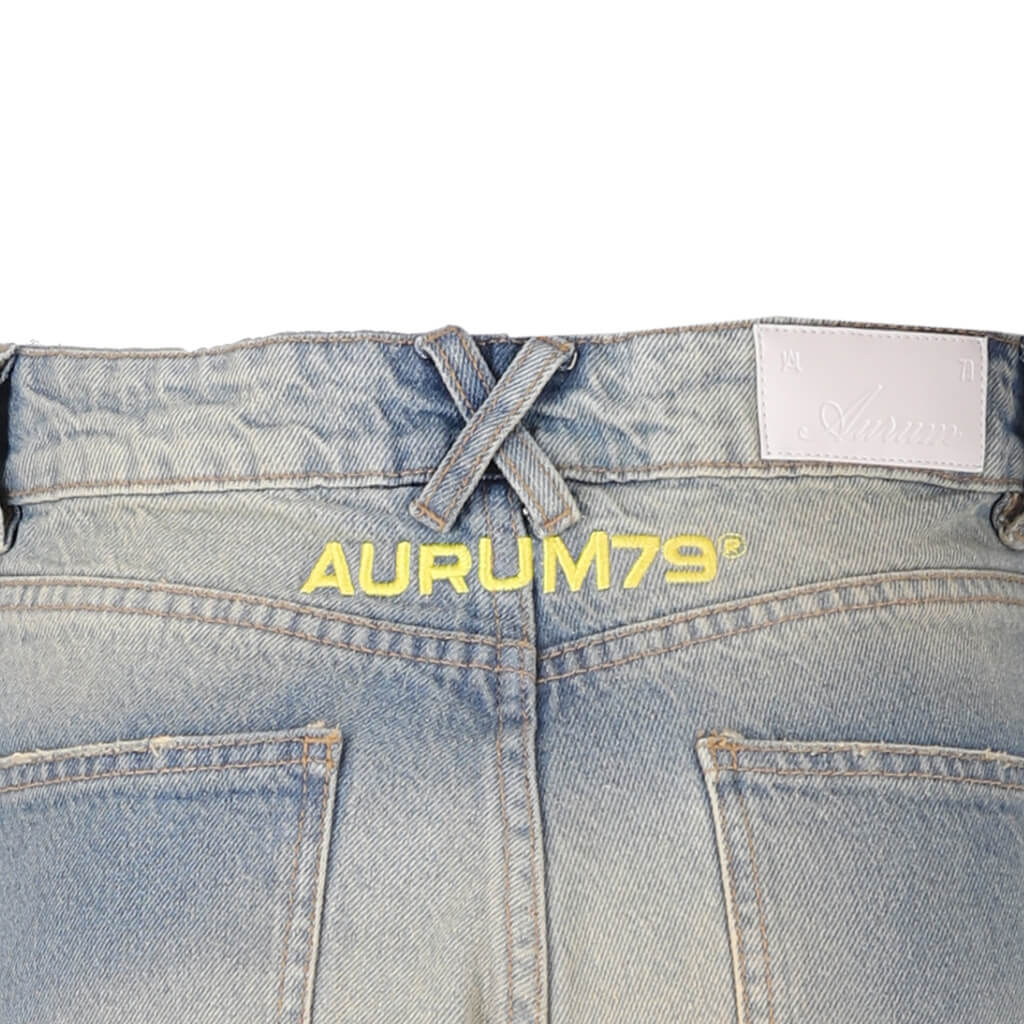 AURUM GEMS & STONES DIRTY SHINY W JEANS LOOSE FIT GRIS
