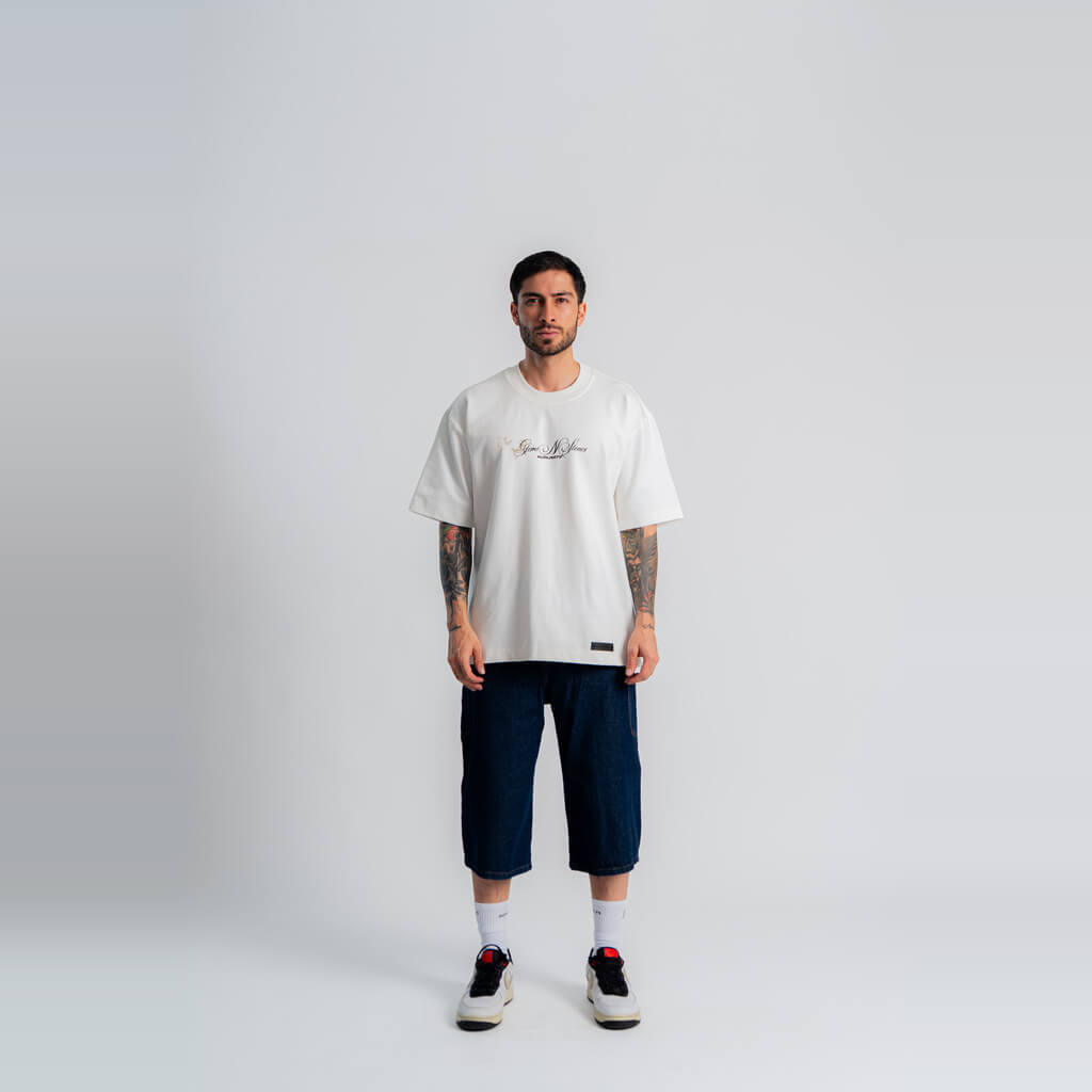 AURUM GEMS & STONES DIAMOND EYE CAMISETA OVERSIZED BLANCA